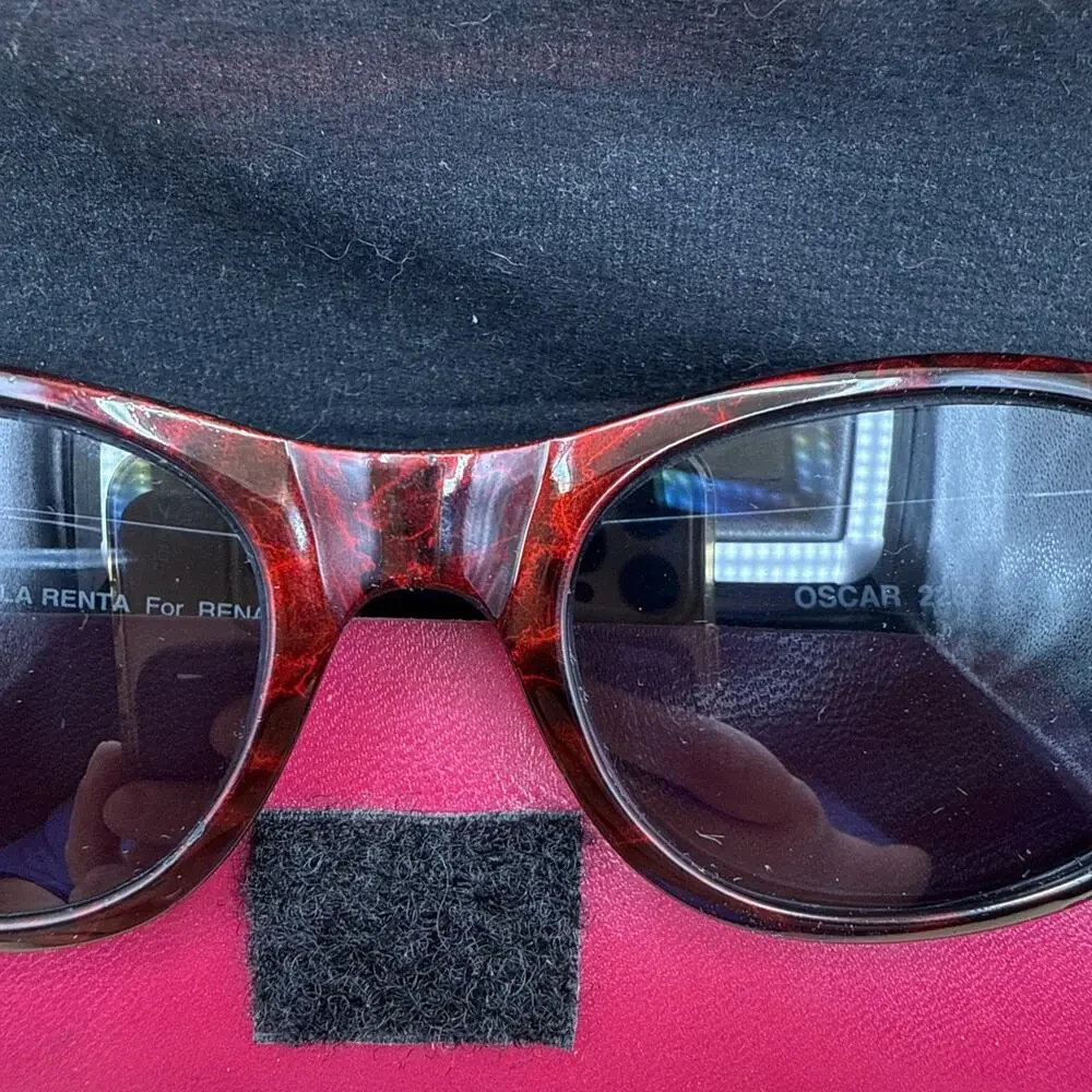 Vintage Oscar De La Renta Renaissance Glasses Fram Only Oval Gold Infinity Logo